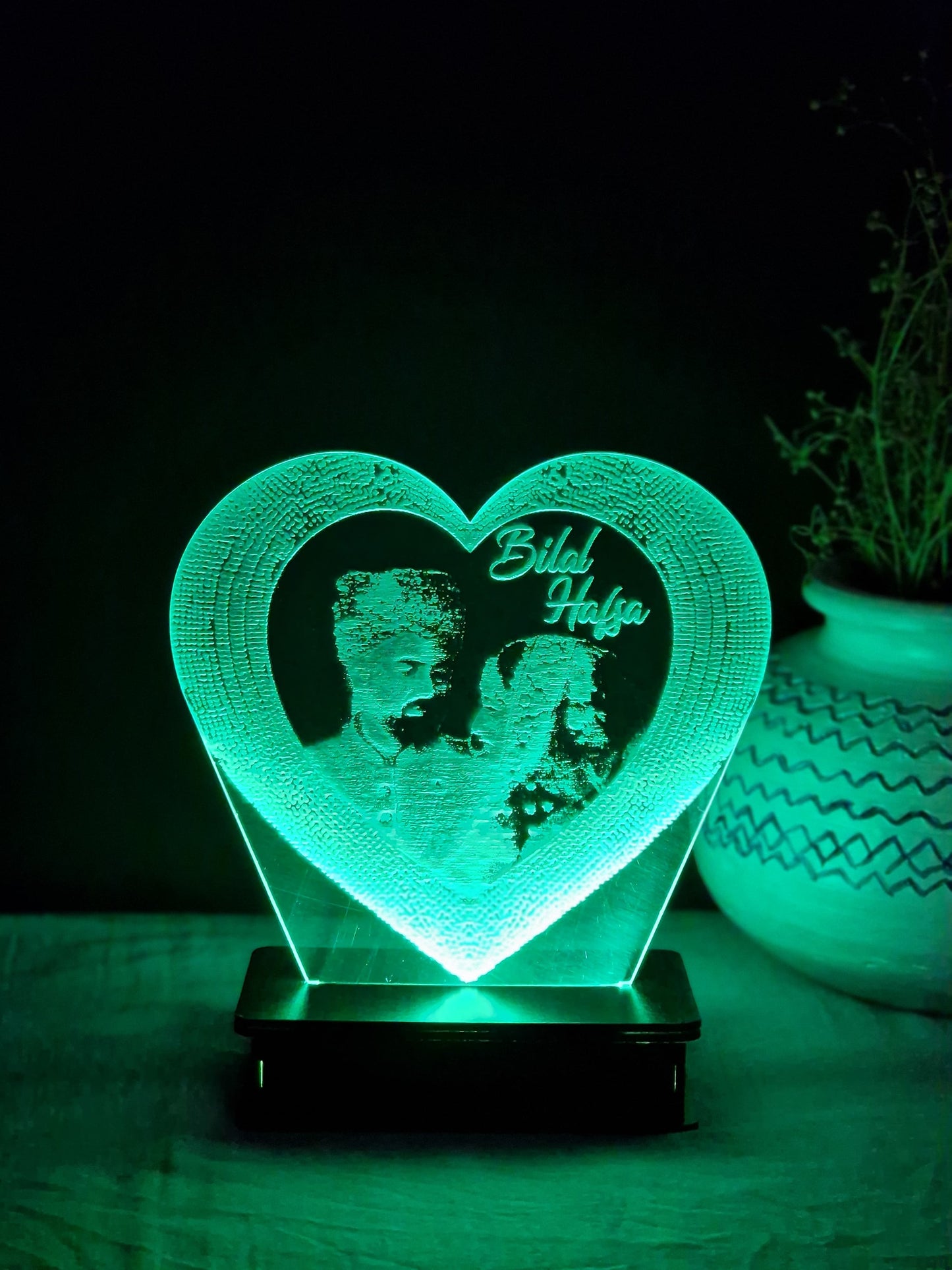 P5- Picture in Heart Customized Picture Illusion Lamp