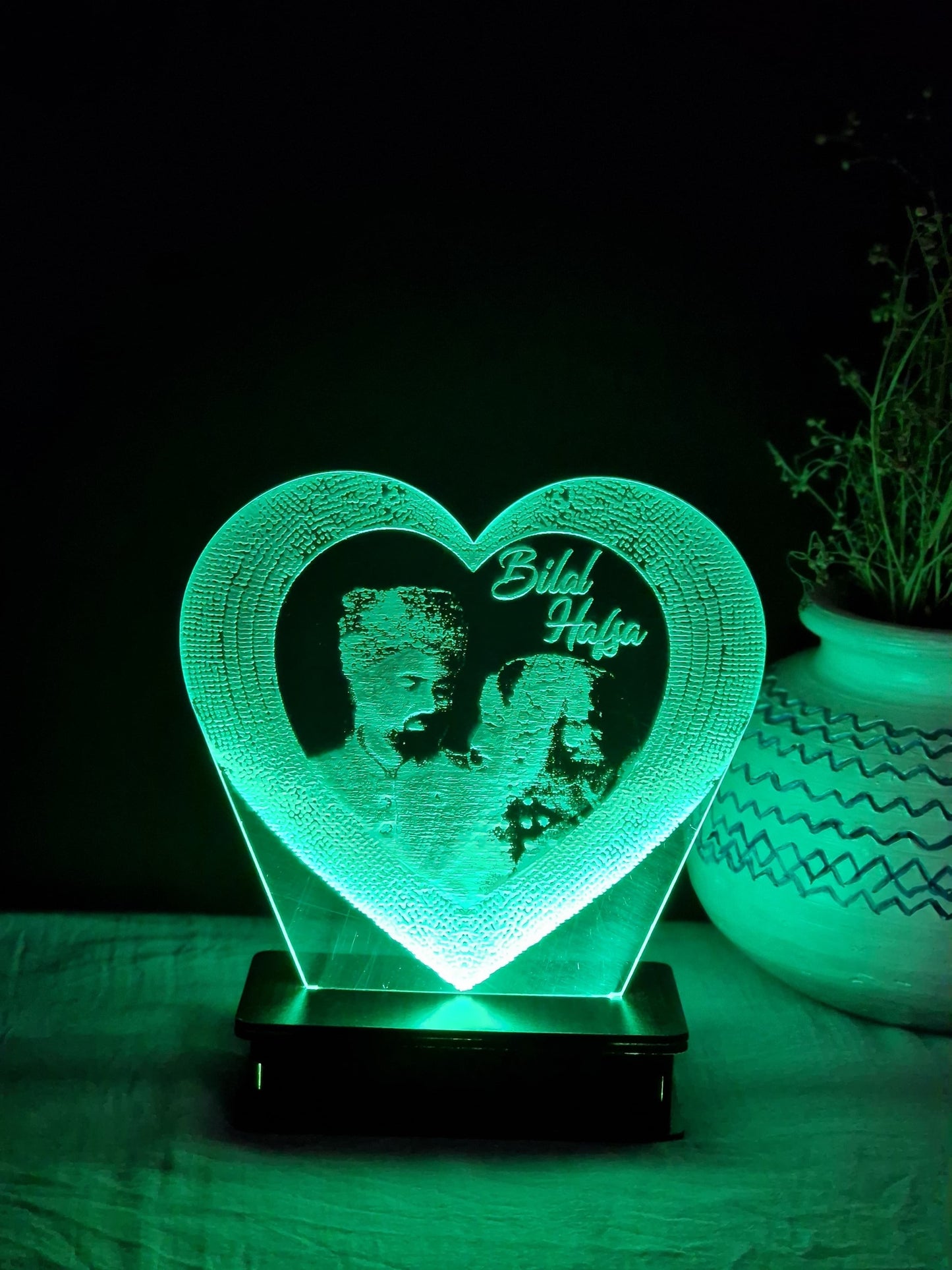 P5- Picture in Heart Customized Picture Illusion Lamp