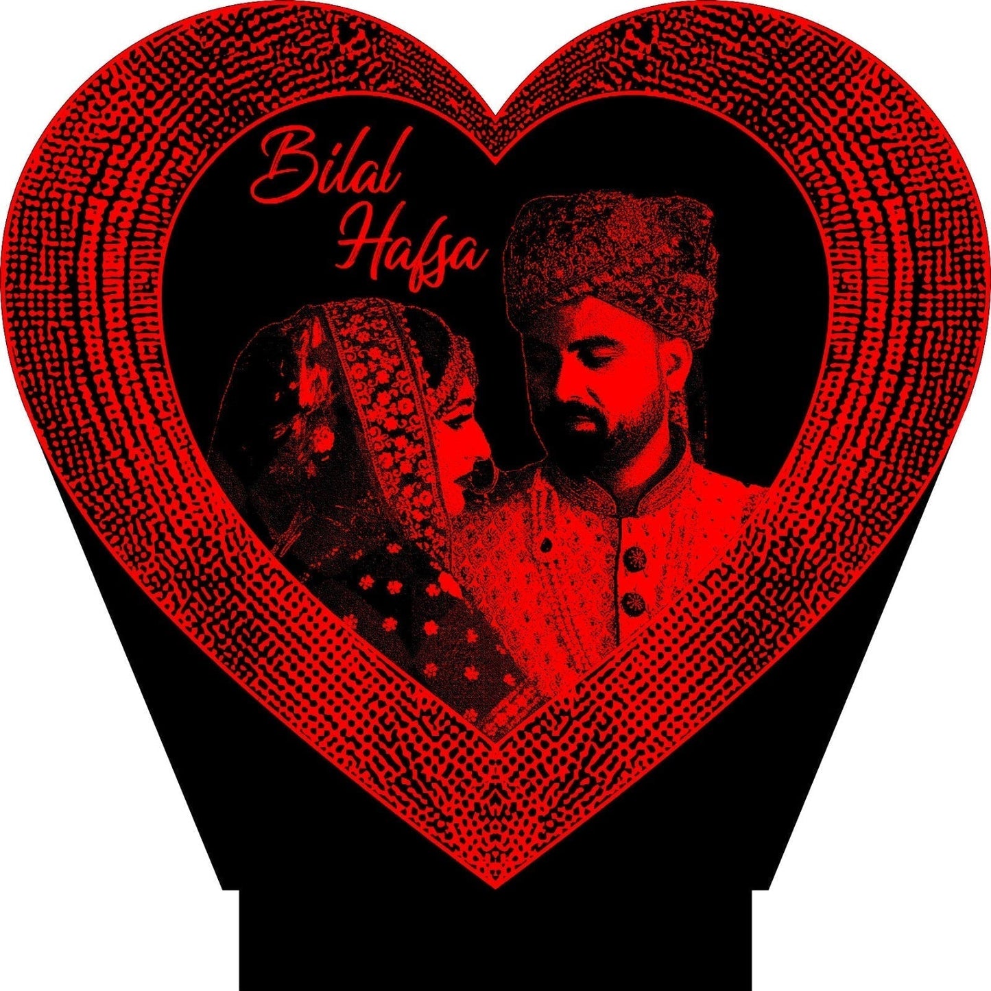 P5- Picture in Heart Customized Picture Illusion Lamp